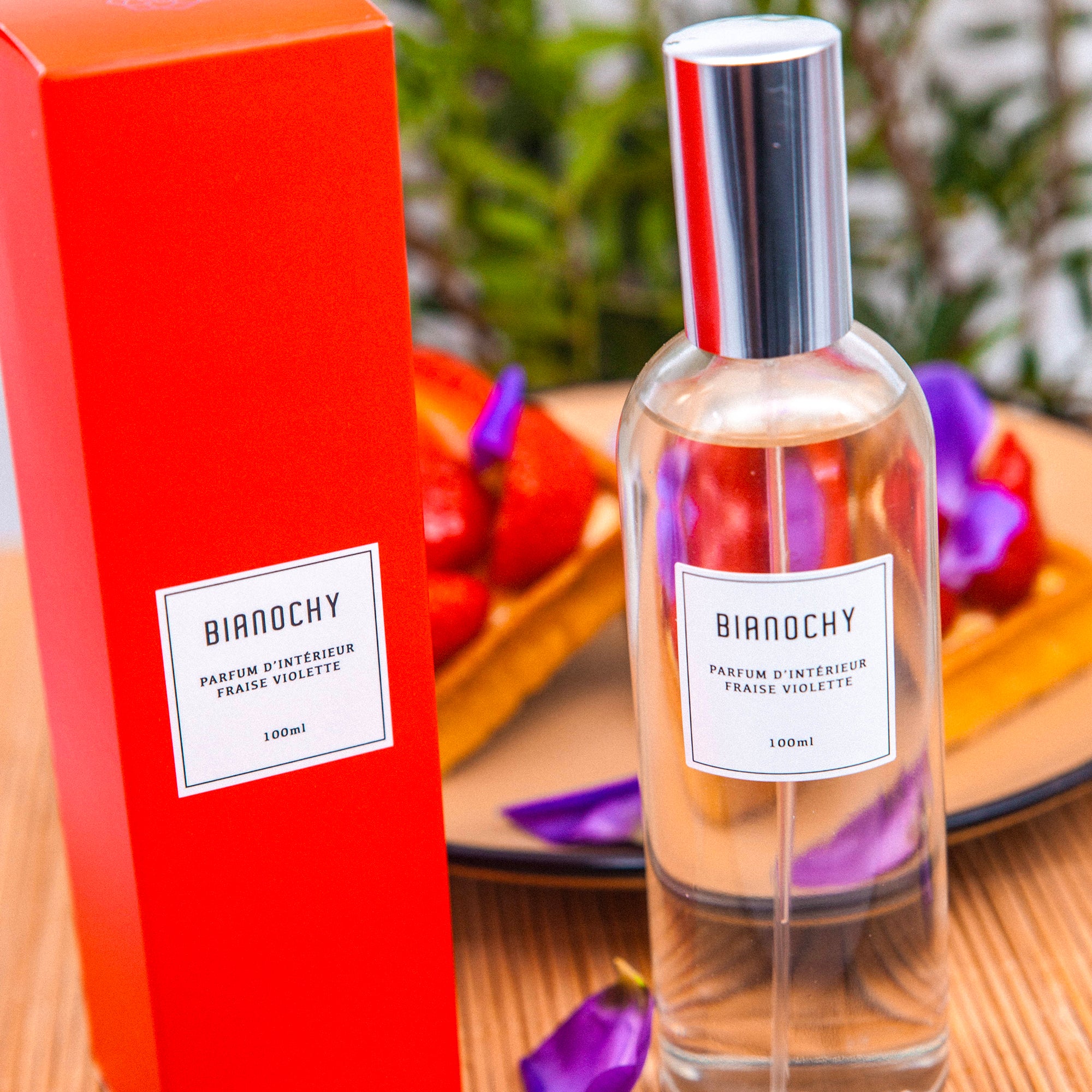 Parfum d’intérieur fraise violette bianochy