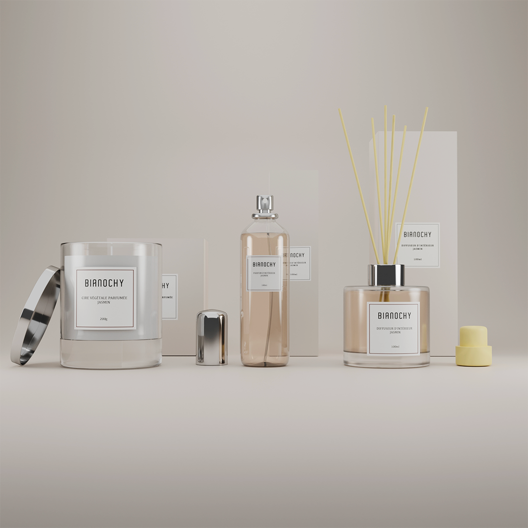 Pack Bougie , DIffuseur et Parfum d'intérieur jasmin