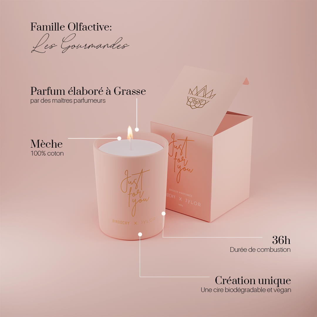 Bougie PArfumée just for you avec packaging