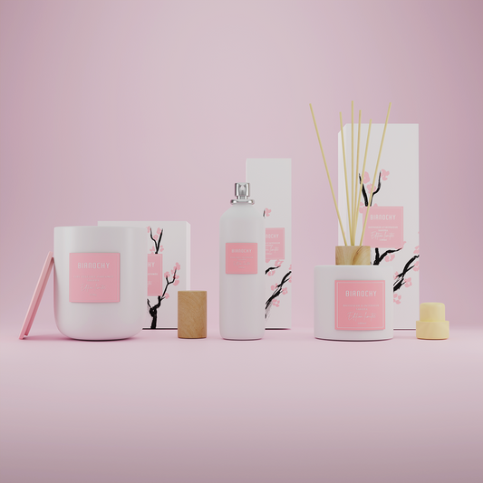 Pack bougie , diffuseur et parfum d'intérieur sakura