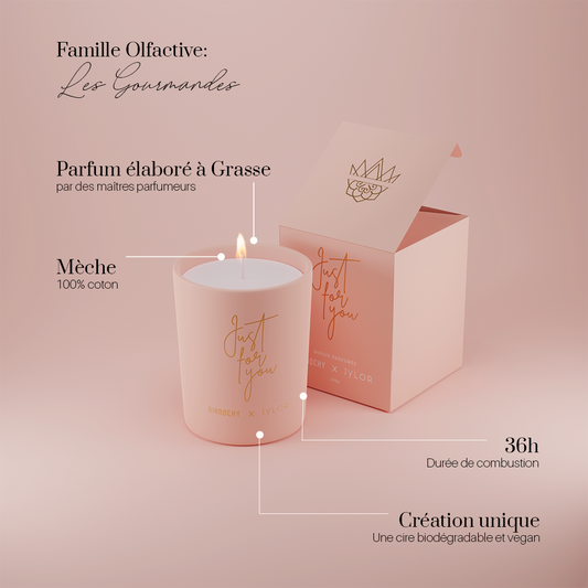 Bougie PArfumée just for you avec packaging