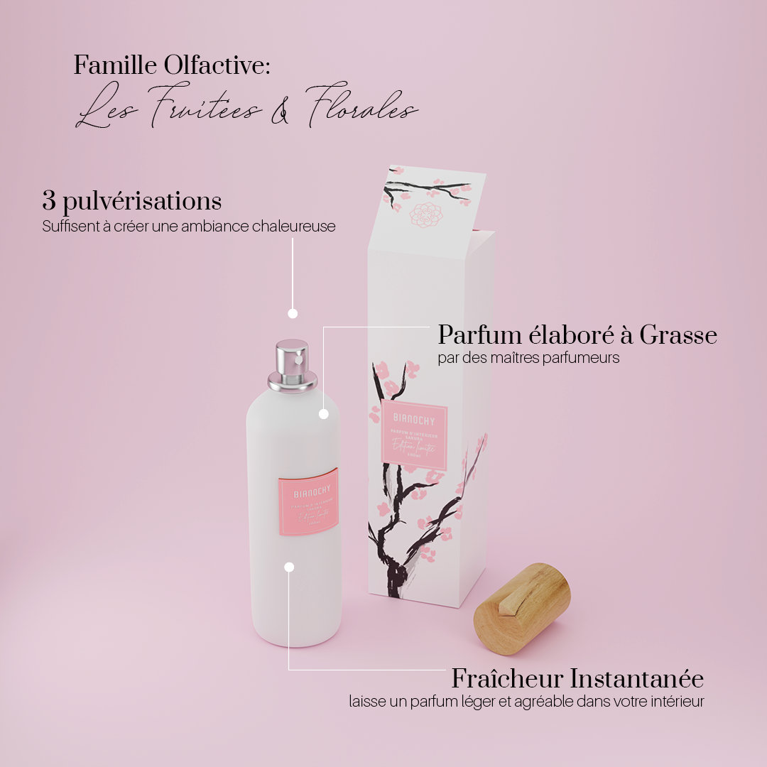 Parfum d’intérieur sakura avec packaging