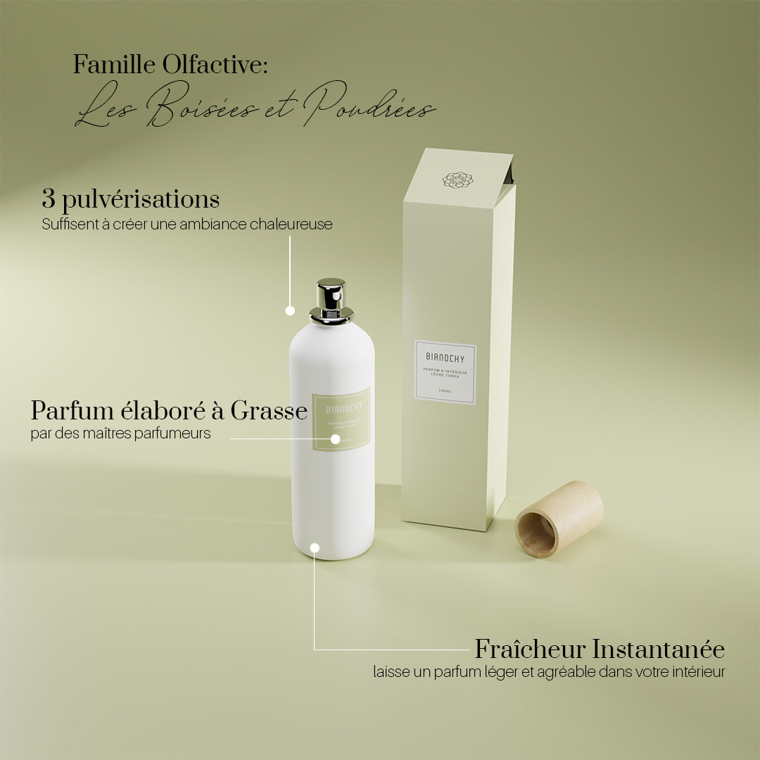Parfum d’intérieur cèdre tonka